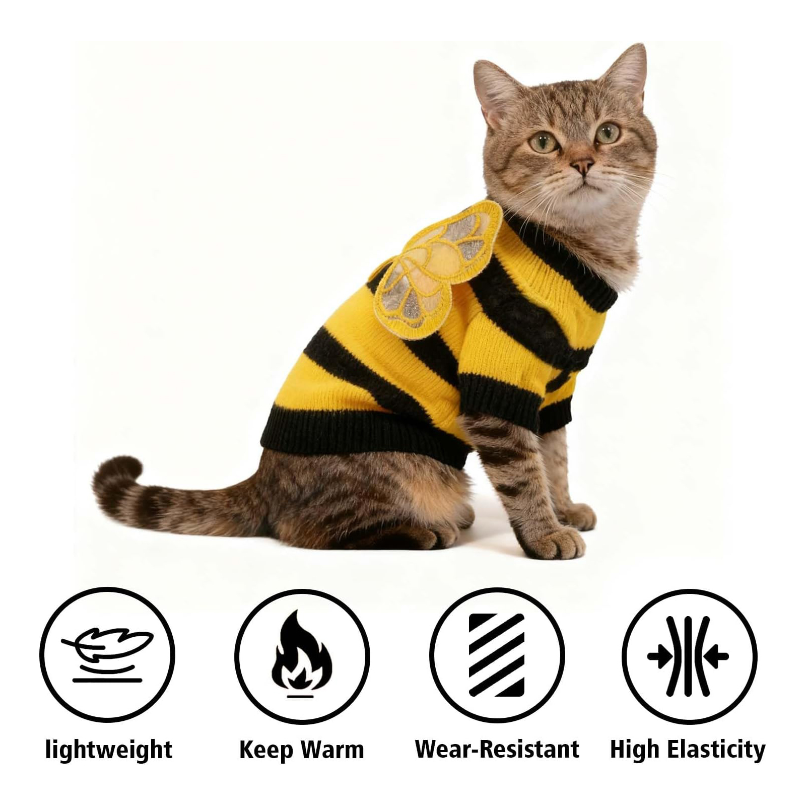 Cute Bee Shaped Pet Sweater - alternate view