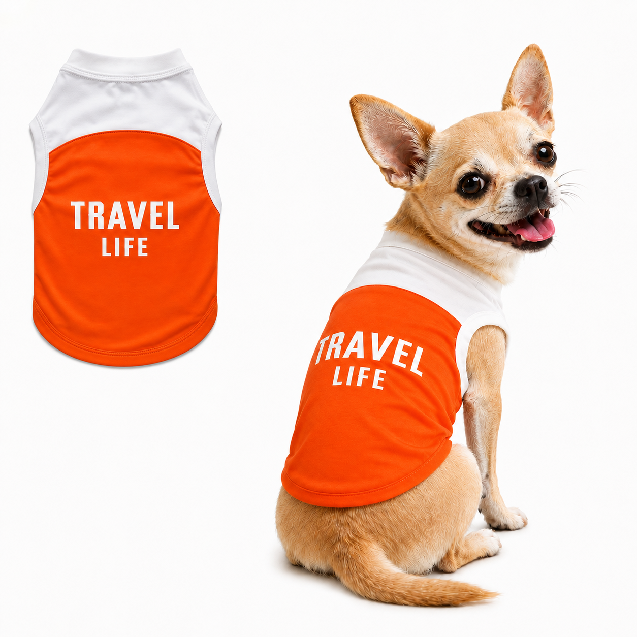 Orange Dog Cooling Shirt with UV Protection